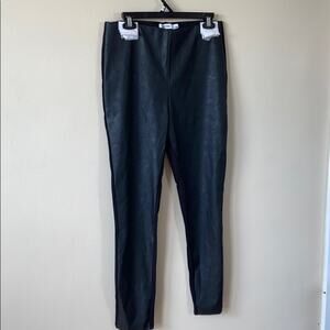 New black Faux leather ponte pants leggings by Just Fab Large Stretch Tight